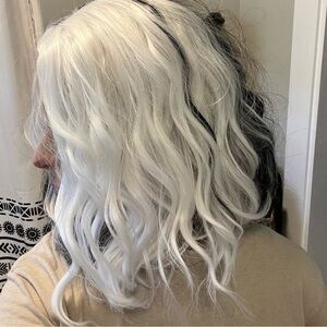 Blonde and black curly bob synthetic wig 16 inches NWT